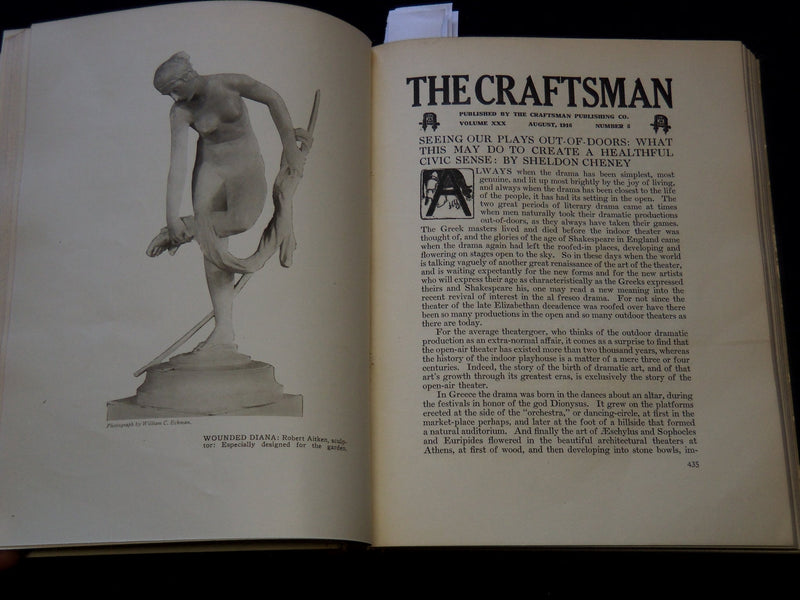1916 APRIL-SEPTEMBER THE CRAFTSMAN MAGAZINE BOUND VOLUME - KD 7892