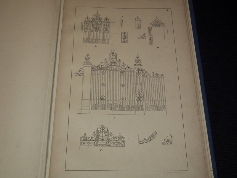1879 EXAMPLES OF DECORATIVE WROUGHT IRONWORK 17TH & 18TH CENTURIES - #34