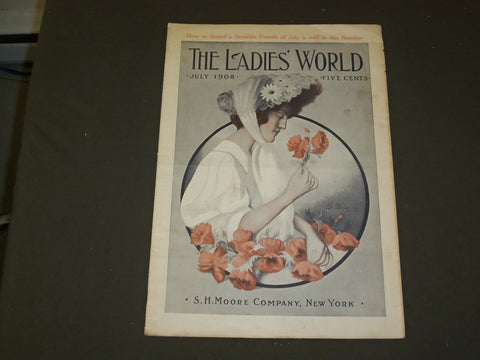 1908 JULY THE LADIES' WORLD MAGAZINE - GREAT PHOTOS AND ADS - B 4010
