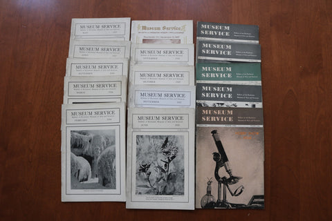 1936-1938 MUSEUM SERVICE ROCHESTER BULLETIN - LOT OF 15 - O 3915