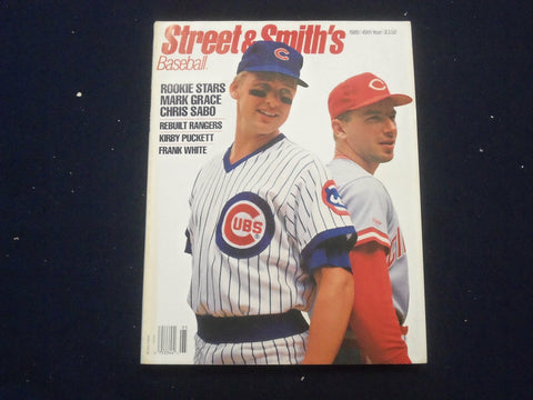 1989 STREET AND SMITH'S BASEBALL MAGAZINE - MARK GRACE/CHRIS SABO COVER -ST 6922