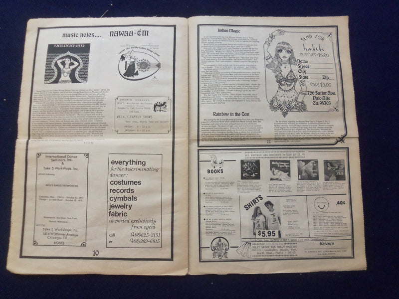 1975 HABIBI NEWSPAPER - VOLUME 2, NUMBER 4 - MIDDLE EASTERN DANCE/MUSIC- NP 6847