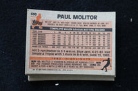 PAUL MOLITOR 1983 TOPPS BASEBALL CARDS - #630 - NM-MT - LOT OF 28 - #227