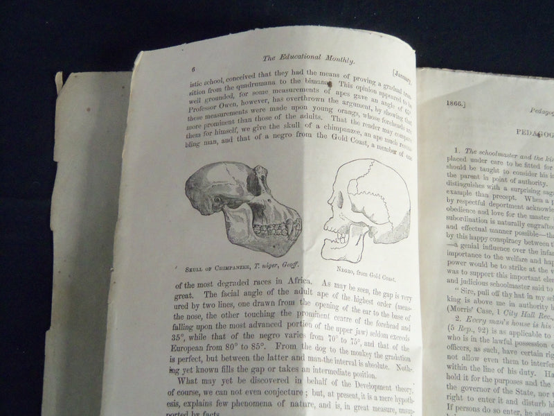 1866 JANUARY AMERICAN EDUCATIONAL MONTHLY MAGAZINE VOLUME 3 NO. 1 - J 4340