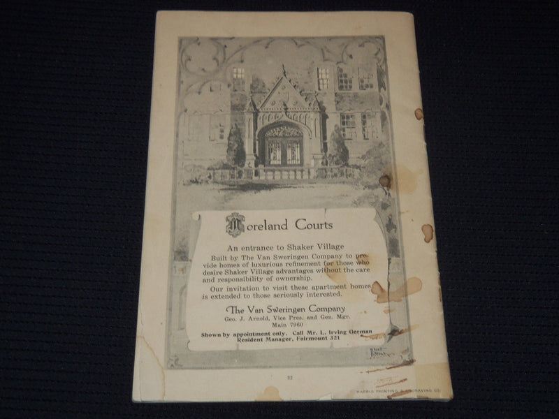 1924 THE MIRACLE STAGE PROGRAM - MAX REINHARDT - CLEVELAND - J 8010