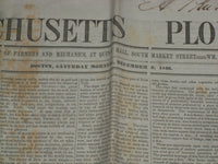 1846 DECEMBER 5 MASSACHUSETTS PLOUGHMAN NEWSPAPER - SURGERY INVENTION - NP 5138