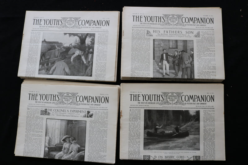 1908-1915 THE YOUTH'S COMPANION MAGAZINE - LOT OF 179 - O 3703