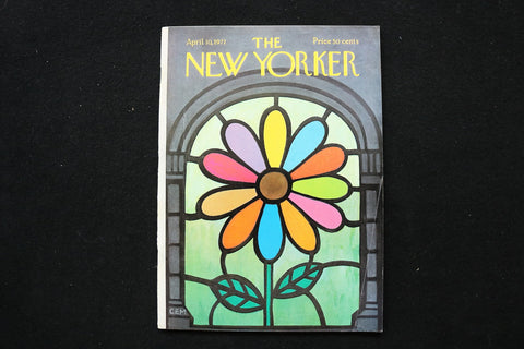 1971 APRIL 10 NEW YORKER MAGAZINE - GREAT ILLUSTRATED COVER - NY 2842