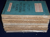 1919 NORTH AMERICAN REVIEW LOT OF 12 COMPLETE YEAR - STORIES/ARTICLES - WR 656