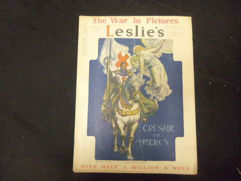 1918 APRIL 20 LESLIE'S WEEKLY MAGAZINE - THE RED CROSS - ST 2194