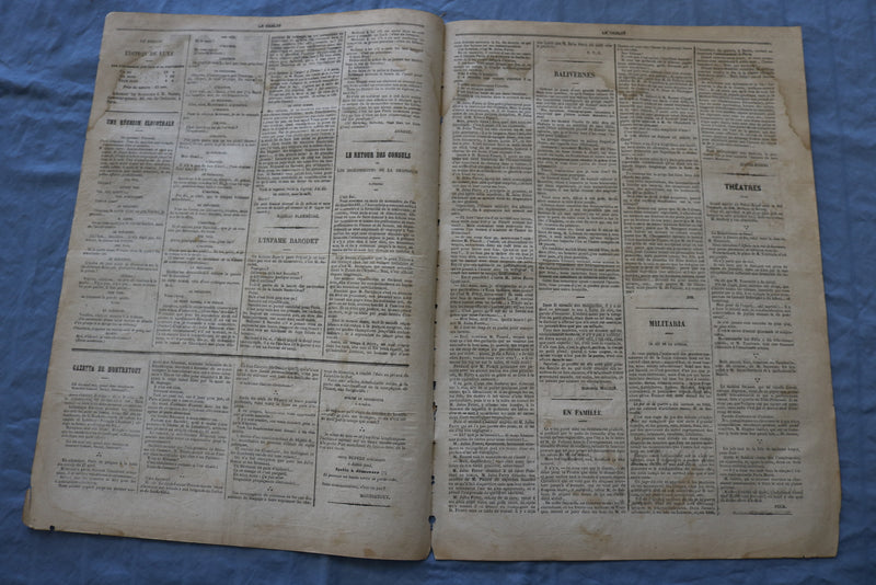 1873 APRIL 20 LE GRELOT NEWSPAPER - FLUCTUAT NEC MERGITUR! - FRENCH - NP 8620