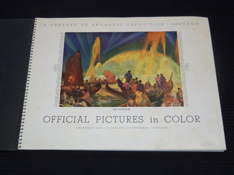1934 CENTURY OF PROGRESS OFFICIAL PICTURES IN COLOR BOOK - J 7326