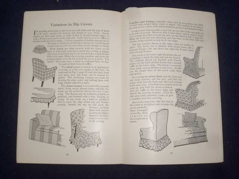 1929 HOW TO MAKE DRAPERIES, SLIP COVERS, CUSHIONS AND OTHER - LOT OF 2 - J 9468