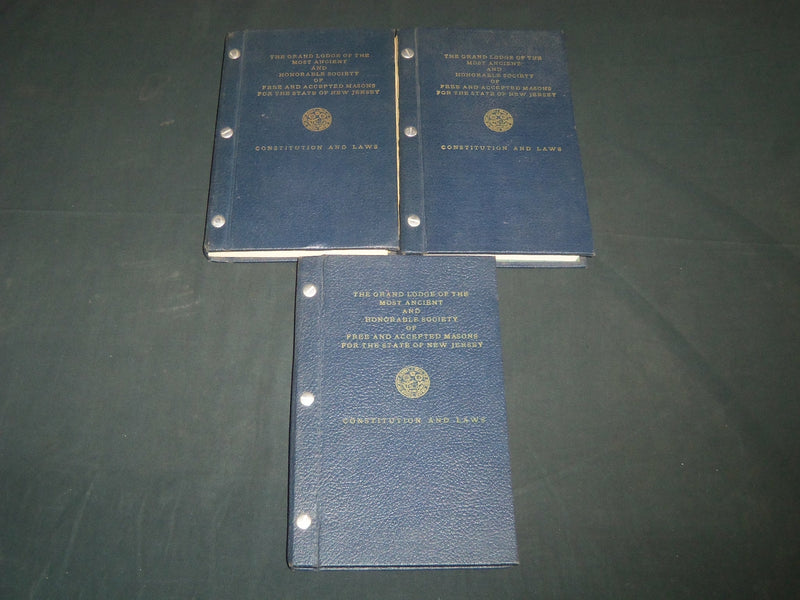 1919-1972 FREE AND ACCEPTED MASONS LOT OF 7 - GRAND LODGE OF NEW JERSEY- KD 1406