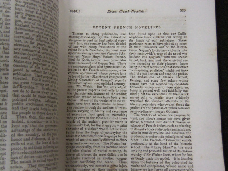1846 THE AMERICAN REVIEW A WHIG JOURNAL LOT OF 10 - NICE ENGRAVINGS - WR 105E