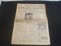 1936 DECEMBER 12 DAILY EXPRESS NEWSPAPER - LONDON - EDWARD LEAVES - NP 5756
