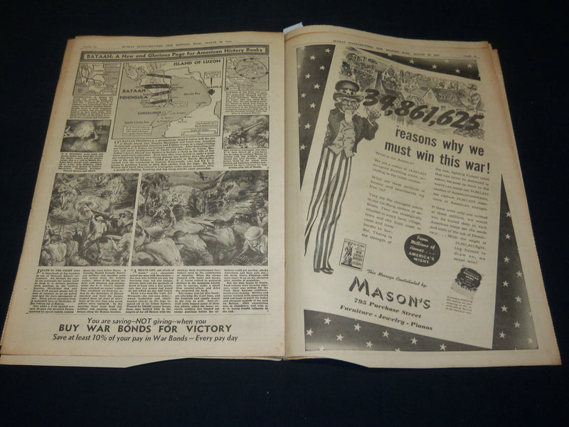 1942 AUGUST 30 STANDARD-TIMES SUNDAY NEWSPAPER - NEW BEDFORD, MASS - NP 4948