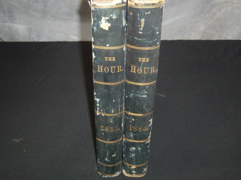 1883-1884 THE HOUR MAGAZINE BOUND VOLUME LOT OF 2 - NEW YORK - KD 3340K