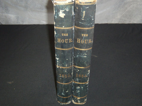 1883-1884 THE HOUR MAGAZINE BOUND VOLUME LOT OF 2 - NEW YORK - KD 3340K