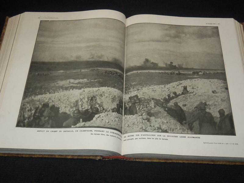 1915 L'ILLUSTRATION FRENCH MAGAZINE BOUND VOLUME SET OF 2 - LUSITANIA - LA GUERR