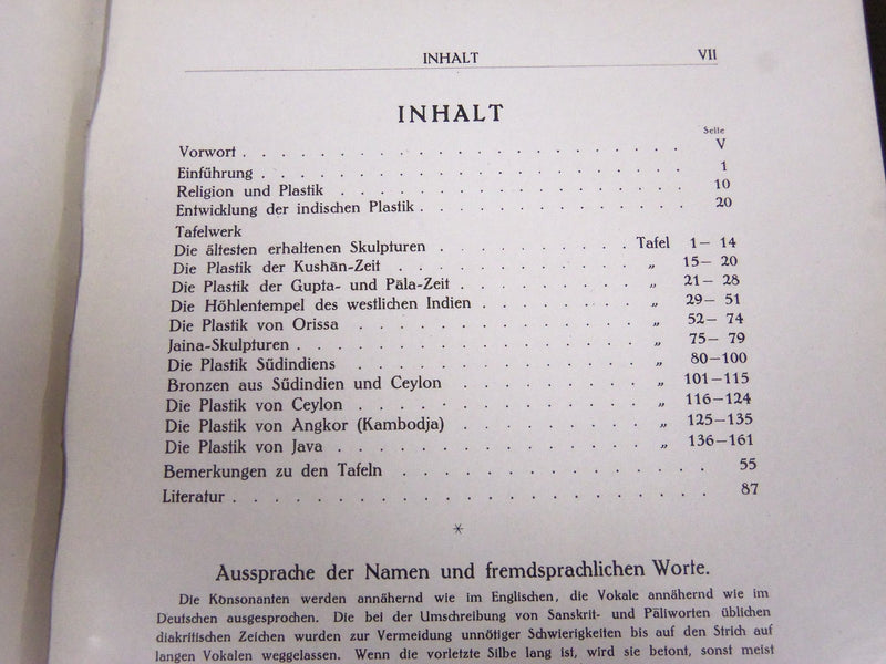 1921 INDISCHE PLASTIK BY WILLIAM COHN BOOK - GREAT PHOTOS - KD 3691