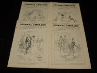 1886 JOURNAL AMUSANT ILLUSTRE FRENCH MAGAZINE LOT OF 34 - FASHION ILLUS- O 3197L