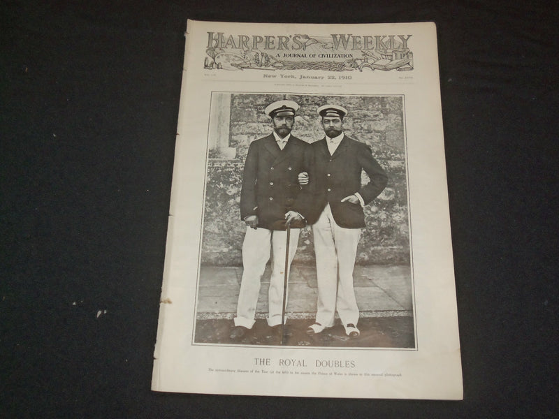1910 JANUARY 22 HARPER'S WEEKLY MAGAZINE - TSAR & THE PRINCE OF WALES - ST 6364