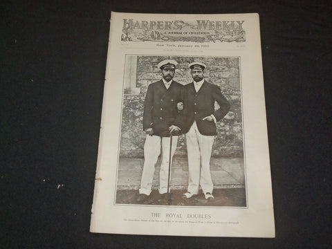 1910 JANUARY 22 HARPER'S WEEKLY MAGAZINE - TSAR & THE PRINCE OF WALES - ST 6364