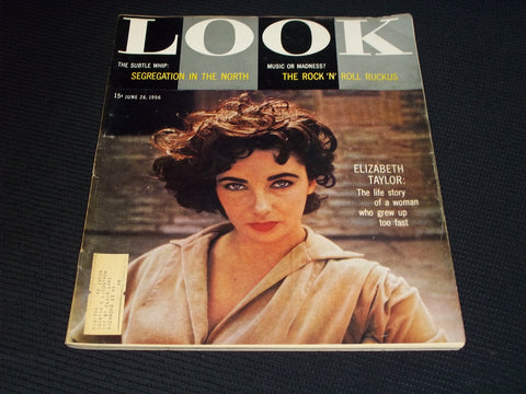 1956 JUNE 26 LOOK MAGAZINE - LIZ TAYLOR FRONT COVER - E 20339