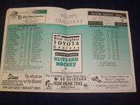 1999-2000 HUNTINGTO BLIZZARD EAST COAST HOCKEY LEAGUE PROGRAM - B 6475