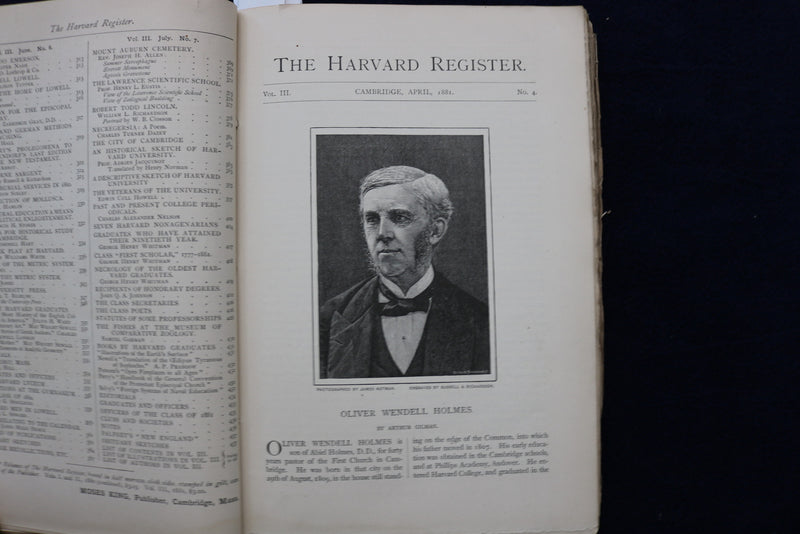1881 APRIL-JULY THE HARVARD REGISTER ILLUSTRATED MAGAZINE - FINAL ISSUE - K 616