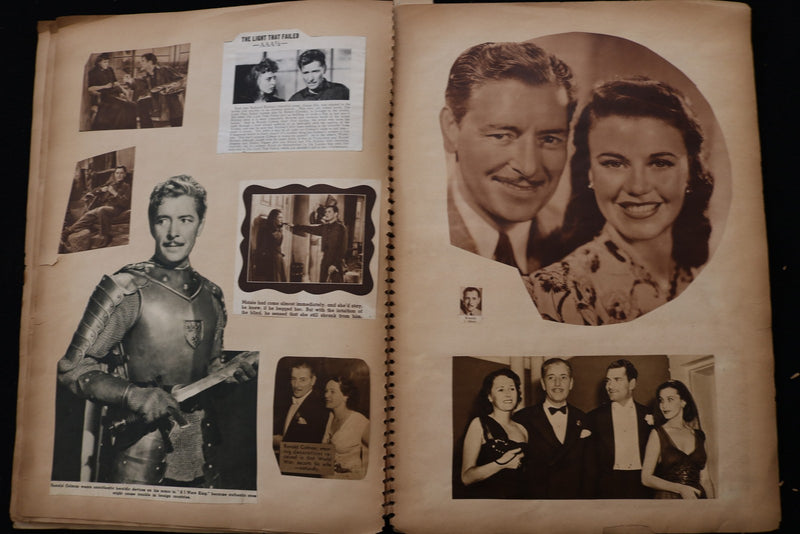 1940'S MOVIE STAR SCRAPBOOK - HUMPHREY BOGART - HENRY FONDA-CLARK GABLE- E 24889