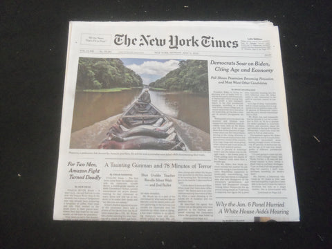 2022 JULY 11 NEW YORK TIMES - DEMOCRATS SOUR ON BIDEN, CITING AGE AND ECONOMY