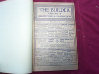 1916 JAN-DEC THE BUILDER U. K. MAGAZINE BOUND VOLUMES - 2 VOLS - FOLD OUTS- C 38