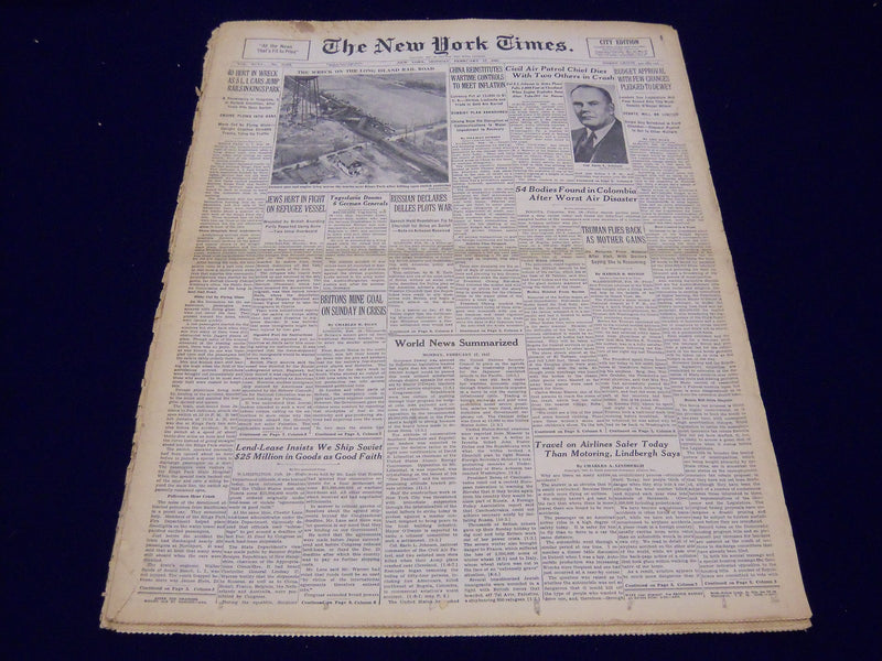 1947 FEB 17 NEW YORK TIMES - THE WRECK ON THE LONG ISLAND RAILROAD - NT 67