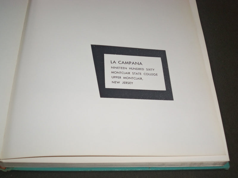 1960 LA CAMPANA MONTCLAIR STATE UNIVERSITY YEARBOOK - NEW JERSEY - YB 1126