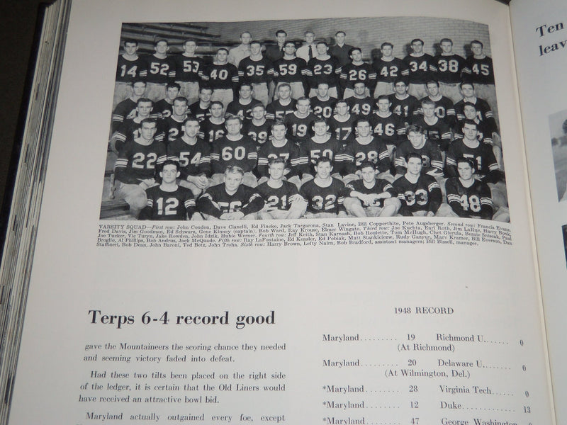 1949 TERRAPIN UNIVERSITY OF MARYLAND COLLEGE YEARBOOK - GREAT PHOTOS - YB 1159