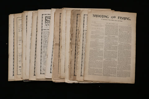 1900 SHOOTING AND FISHING MAGAZINE - LOT OF 21 - O 3697