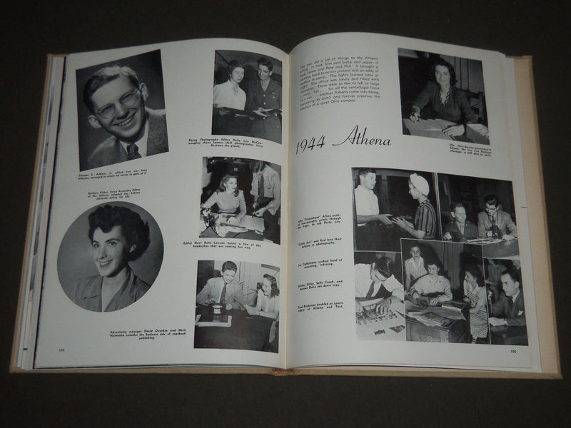 1944 ATHENA OHIO UNIVERSITY YEARBOOK - NICE PHOTOS - YB 1224