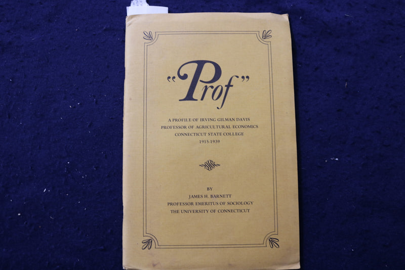 1971 PROF - A PROFILE OF IRVING GILMAN DAVIS SOFTCOVER BY J. BARNETT - K 1395