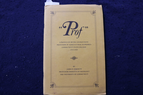 1971 PROF - A PROFILE OF IRVING GILMAN DAVIS SOFTCOVER BY J. BARNETT - K 1395