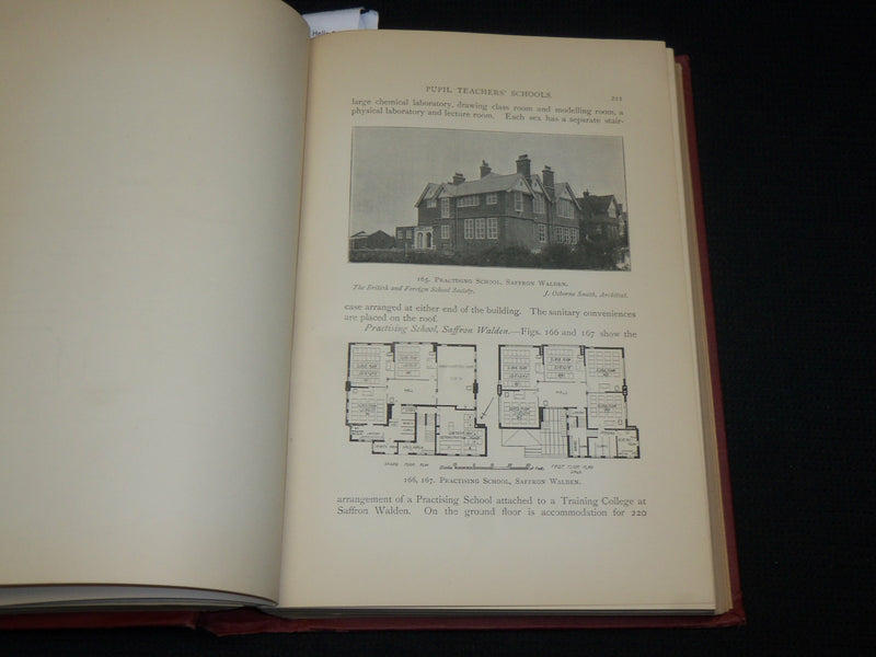 1903 MODERN SCHOOL BUILDINGS HARDCOVER BOOK BY FELIX CLAY - NICE ILLUS.- KD 7477