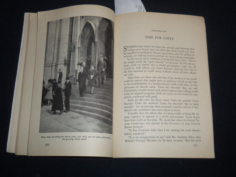 1948 TIME'S LAST HOUR SOFTCOVER BOOK BY ARTHUR MAXWELL - J 9295