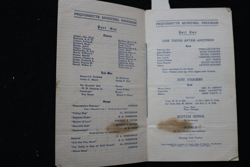 1912 APRIL 10 PEQUOSETTE LODGE A.F. & A.M. PROGRAM - WATERTOWN, MA - K 1815