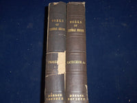 1844 WORKS OF THOMAS BEACON SET OF 2 VOLUMES - CATHECHISM - PRAYERS - KD 1013