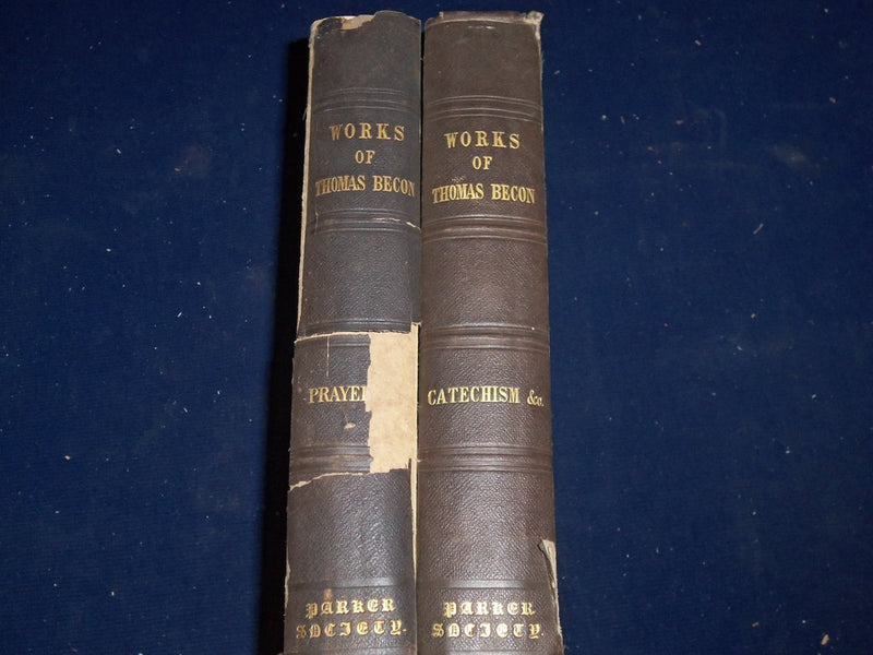 1844 WORKS OF THOMAS BEACON SET OF 2 VOLUMES - CATHECHISM - PRAYERS - KD 1013