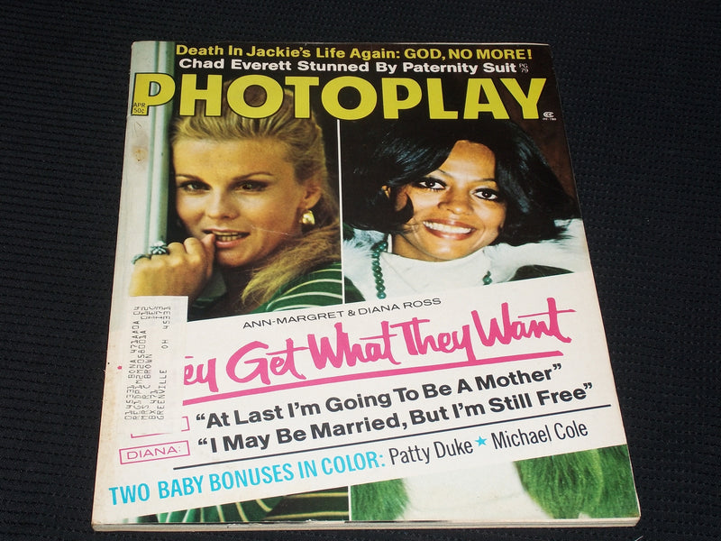 1973 APRIL PHOTOPLAY MAGAZINE - ANN-MARGRET & DIANA ROSS FRONT COVER - E 909