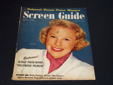 1950 MARCH SCREEN GUIDE MAGAZINE - JUNE ALLYSON FRONT COVER - E 14824