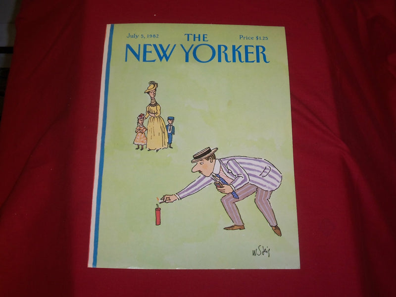 1982 JULY 5 NEW YORKER MAGAZINE FRONT COVER ONLY - GREAT ART FOR FRAMING
