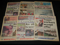 1988-1999 CITIZENS'VOICE NEWSPAPERS LOT OF 53 - WILKES BARRE, PA - NP 2703A